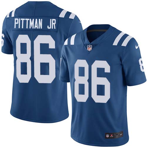 Nike Colts #86 Michael Pittman Jr. Royal Blue Team Color Youth Stitched NFL Vapor Untouchable Limited Jersey